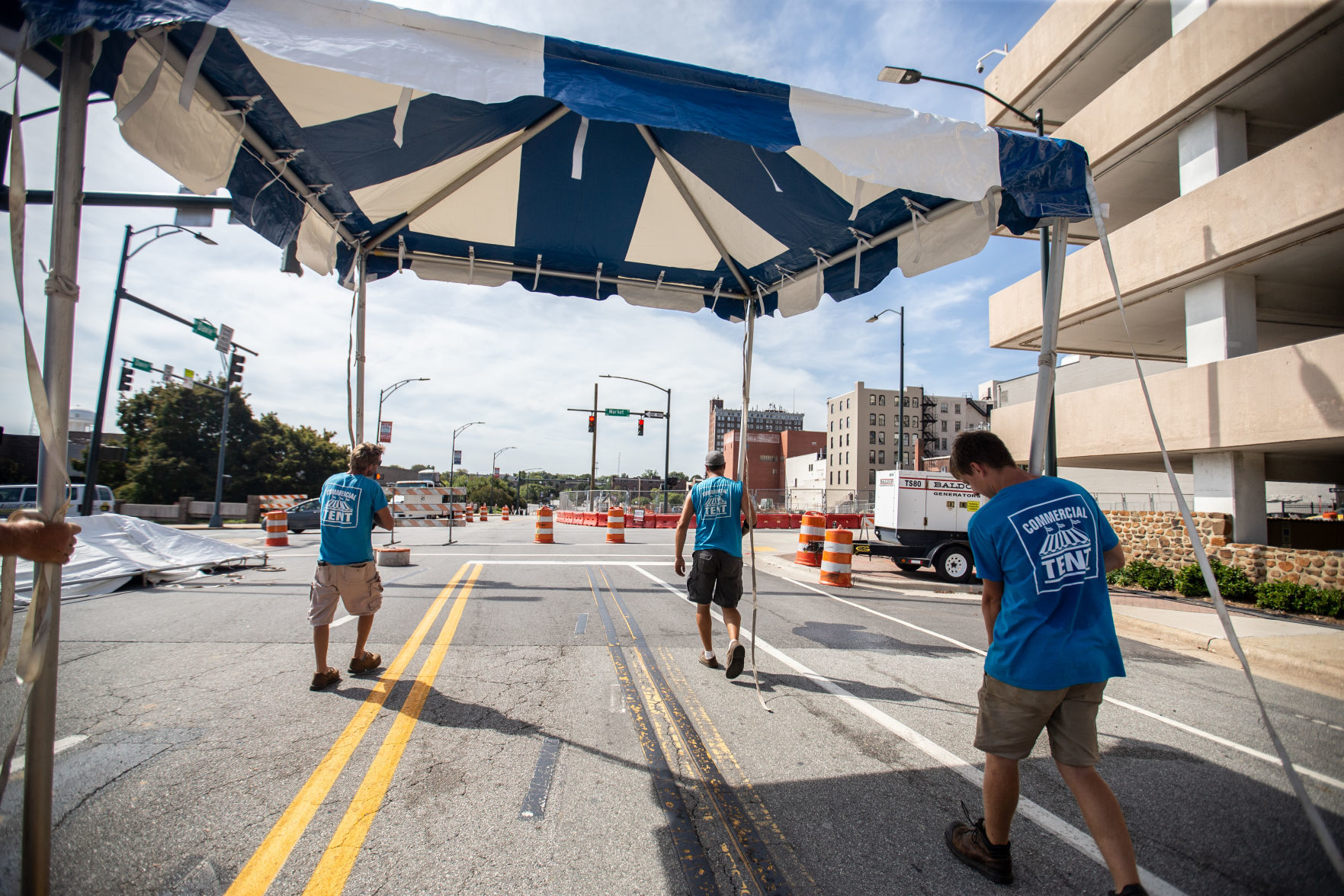 N.C. Folk Fest 2019 set up